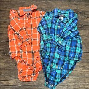 2-12 Months Osh Kosh Button Down Bodysuits